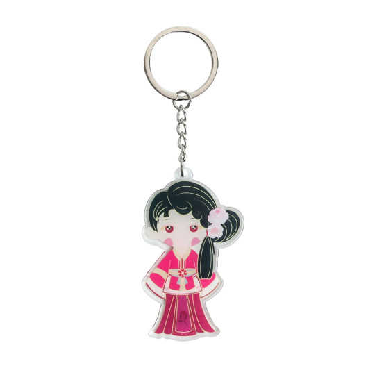 Custom Shaped Acrylic Keyrings Branded 3